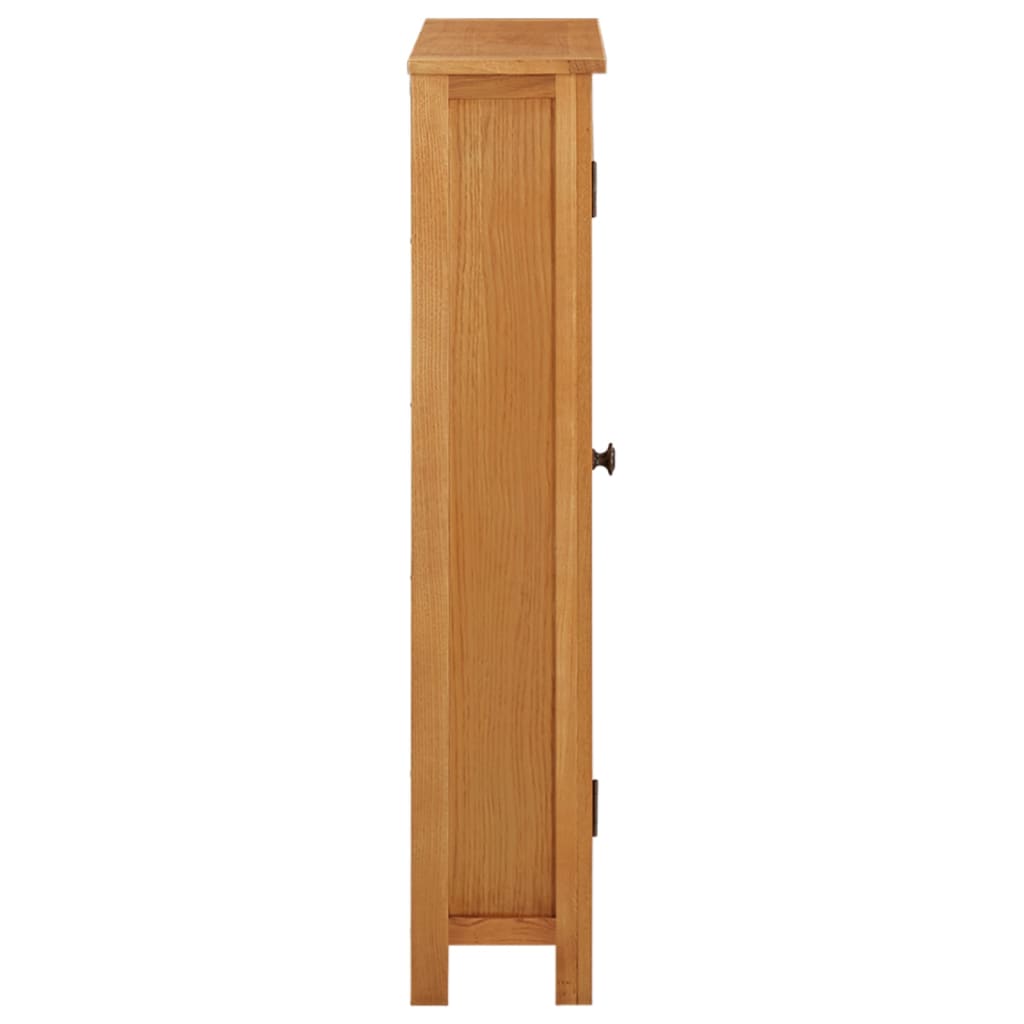 vidaXL Storage Cabinet | Light Oak | Solid Oak Wood, MDF Veneer | Medium