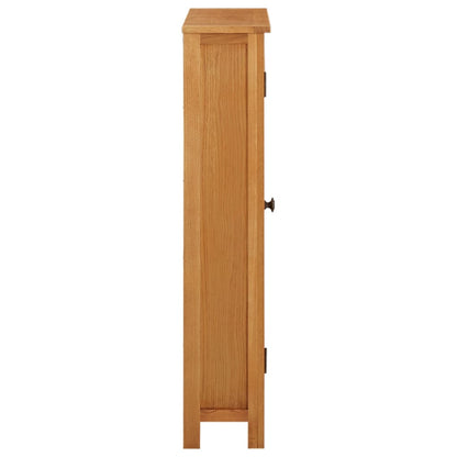 vidaXL Storage Cabinet | Light Oak | Solid Oak Wood, MDF Veneer | Medium