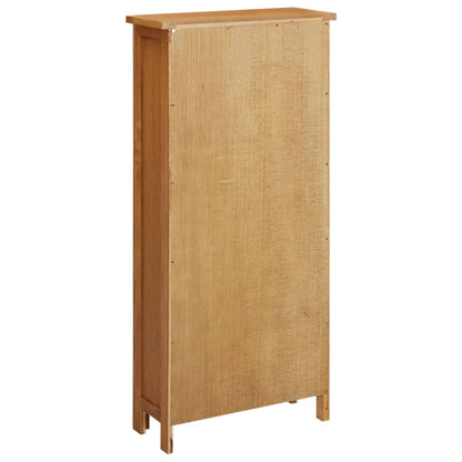 vidaXL Storage Cabinet | Light Oak | Solid Oak Wood, MDF Veneer | Medium