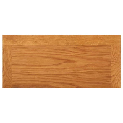 vidaXL Storage Cabinet | Light Oak | Solid Oak Wood, MDF Veneer | Medium
