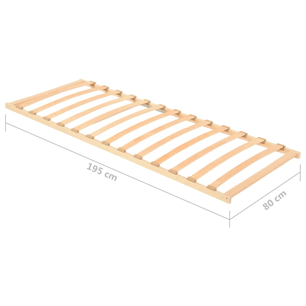 vidaXL Slatted Bed without Mattress Base with 13 Slats 80x200cm