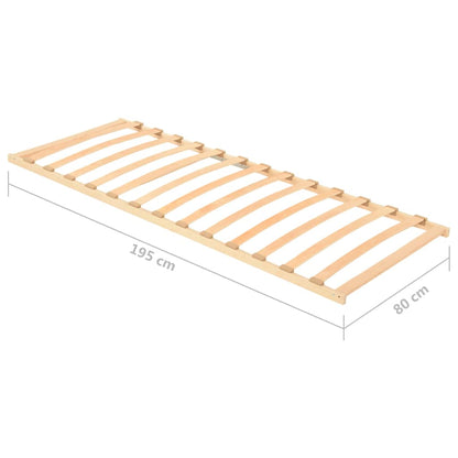 vidaXL Slatted Bed without Mattress Base with 13 Slats 80x200cm