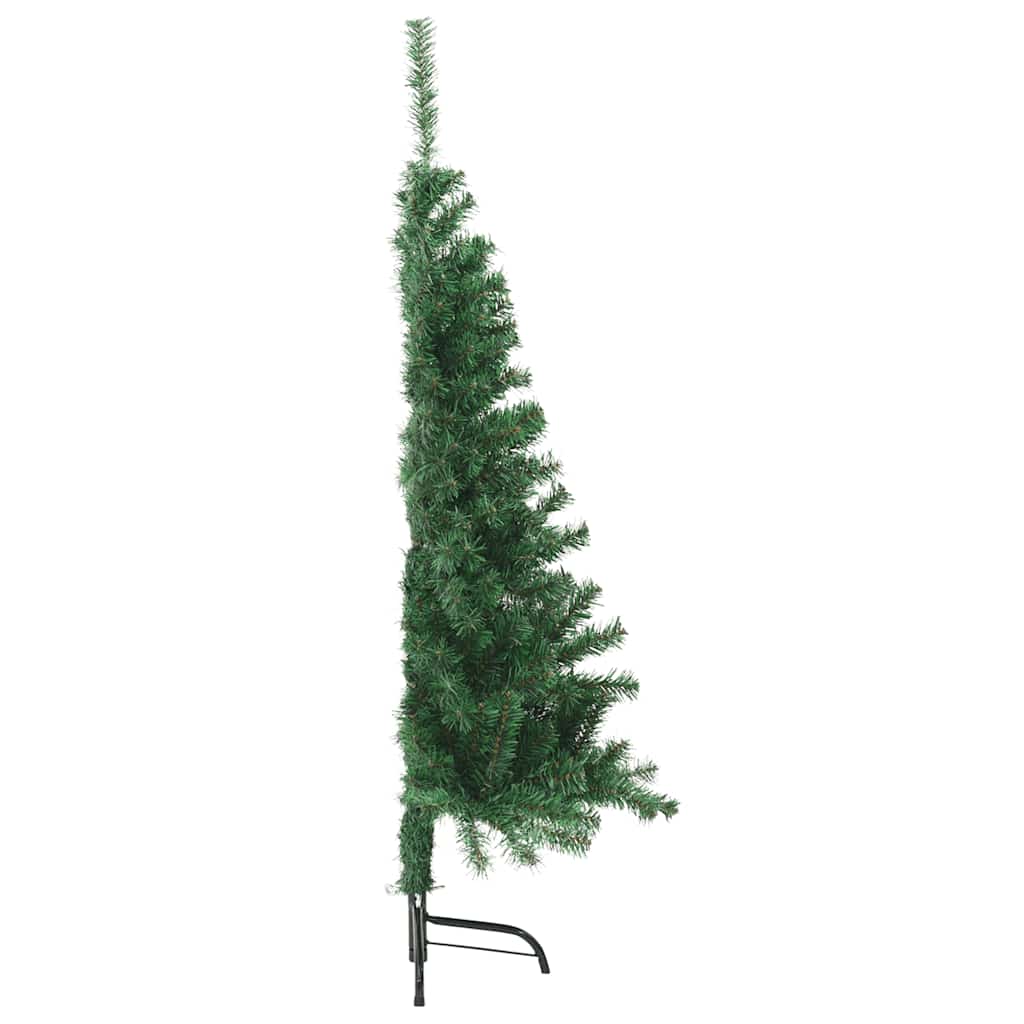 vidaXL Artificial Half Christmas Tree | Green | PVC | Medium | Foldable