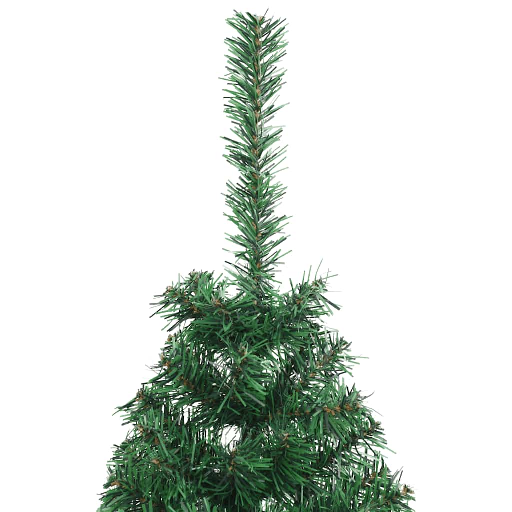 vidaXL Artificial Half Christmas Tree | Green | PVC | Medium | Foldable