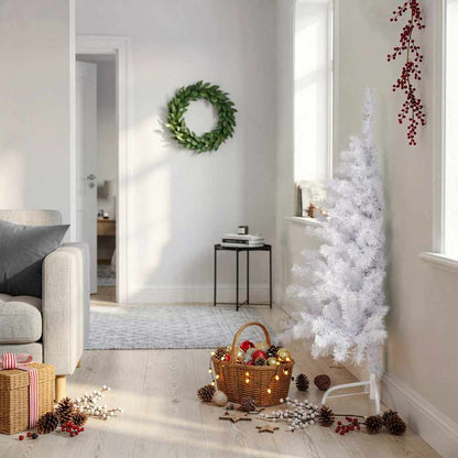 vidaXL Artificial Half Christmas Tree with Stand White 120 cm PVC