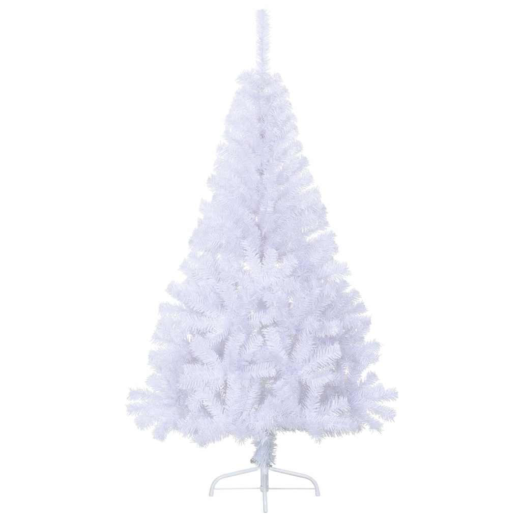 vidaXL Artificial Half Christmas Tree with Stand White 150 cm PVC