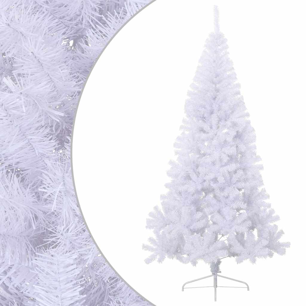 vidaXL Artificial Half Christmas Tree with Stand White 180 cm PVC
