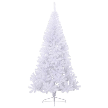 vidaXL Artificial Half Christmas Tree with Stand White 210 cm PVC