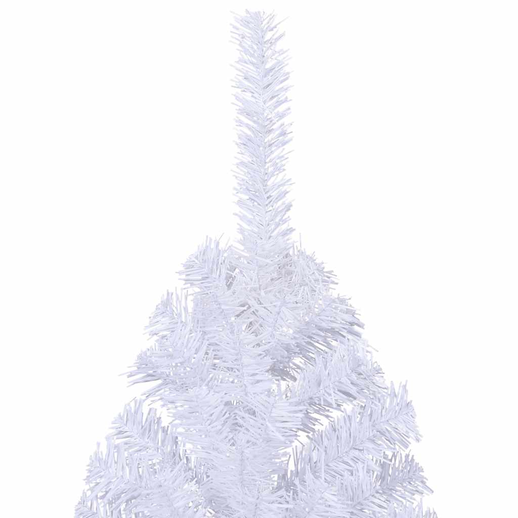 vidaXL Artificial Half Christmas Tree with Stand White 210 cm PVC