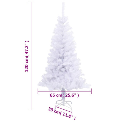 vidaXL Artificial Christmas Trees | White | PVC | 120 cm | Collapsible