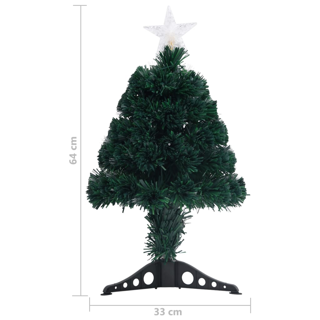 vidaXL Pre-lit Christmas Tree with Stand&LED 64 cm Fibre Optic