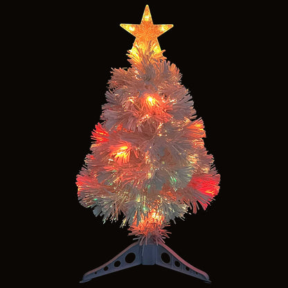 vidaXL Artificial Christmas Tree | White | PVC | Small | Decorative Inlays