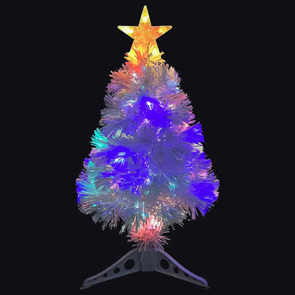 vidaXL Artificial Christmas Tree | White | PVC | Small | Decorative Inlays