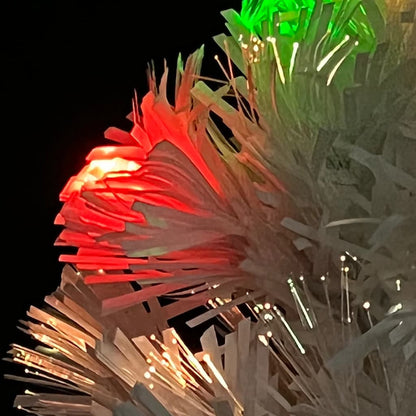 vidaXL Artificial Christmas Tree | White | PVC | Small | Decorative Inlays