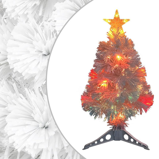 vidaXL Artificial Christmas Tree | White | PVC | Small | Decorative Inlays