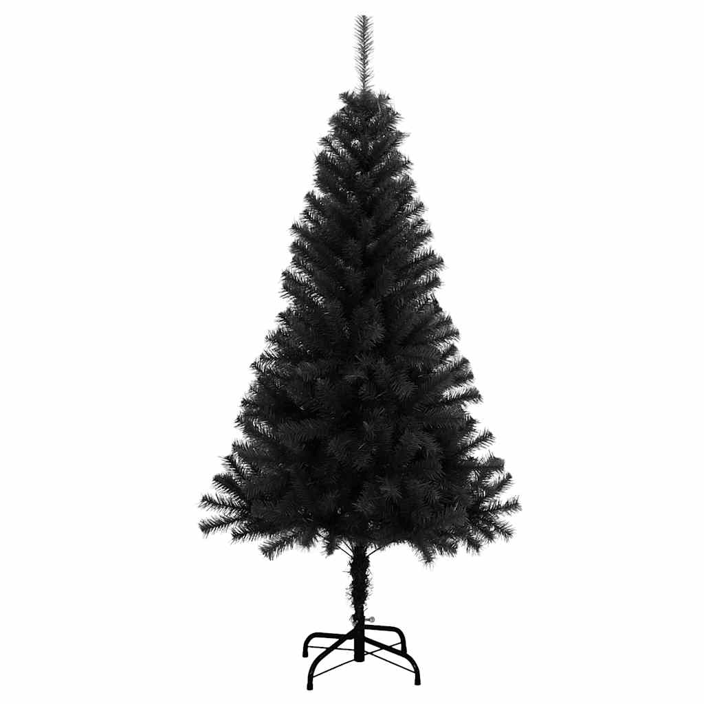 vidaXL Artificial Christmas Tree | Black | PVC, Steel | 120 cm Height