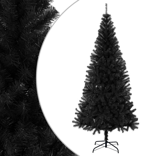 vidaXL Artificial Christmas Tree | Black | PVC, steel | Large | Durable