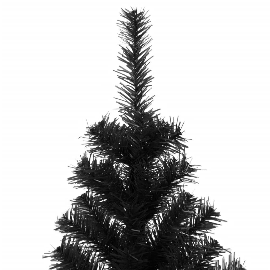 vidaXL Artificial Christmas Tree | Black | PVC, steel | Large | Durable