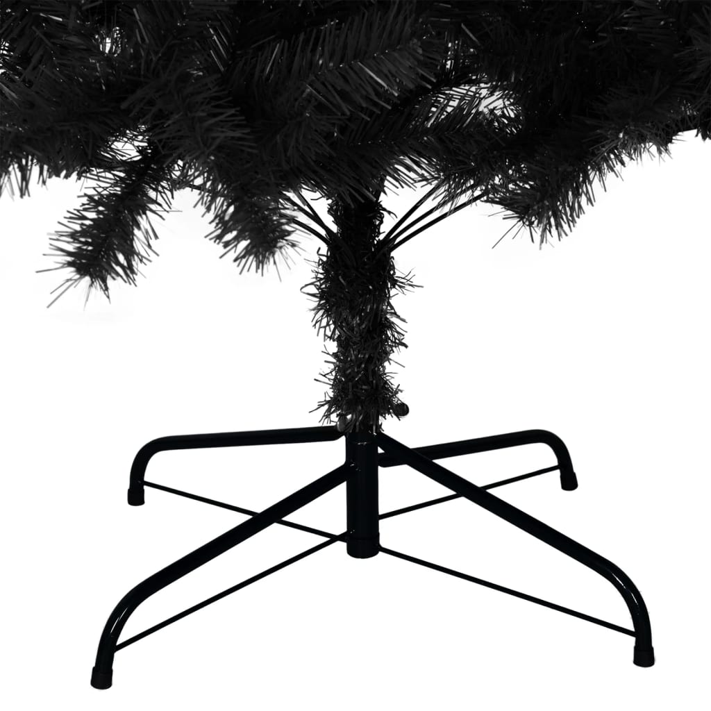 vidaXL Artificial Christmas Tree | Black | PVC, steel | Large | Durable