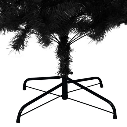 vidaXL Artificial Christmas Tree | Black | PVC, steel | Large | Durable