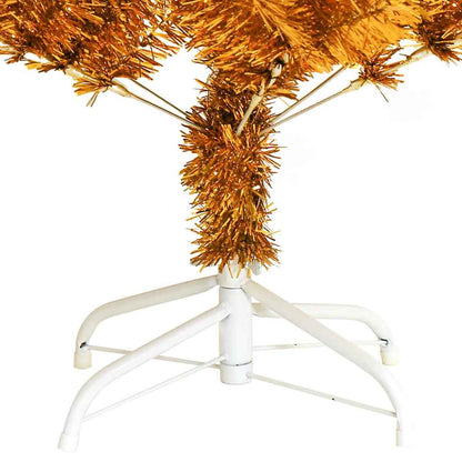 vidaXL Artificial Christmas Tree with Stand Gold 120 cm PET