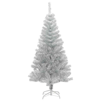 vidaXL Artificial Christmas Tree with Stand Silver 120 cm PET