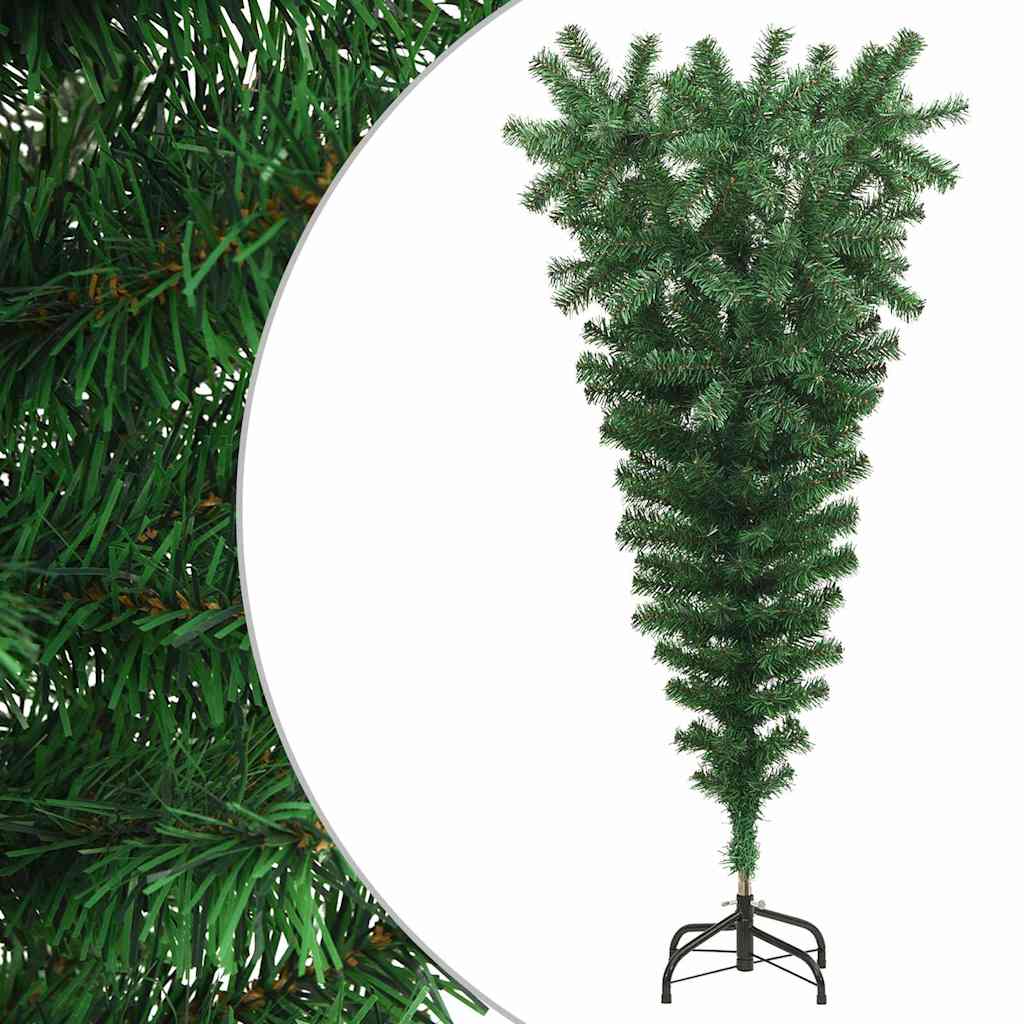 vidaXL Christmas trees PVC, Steel Green