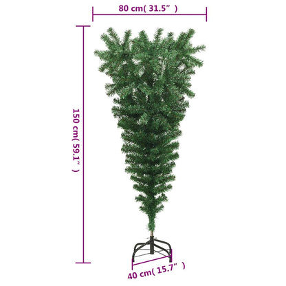 vidaXL Christmas trees PVC, Steel Green