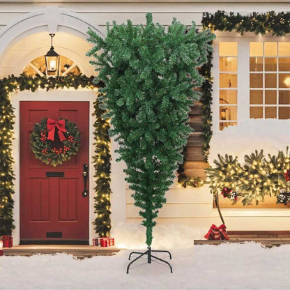 vidaXL Christmas trees PVC, Steel Green