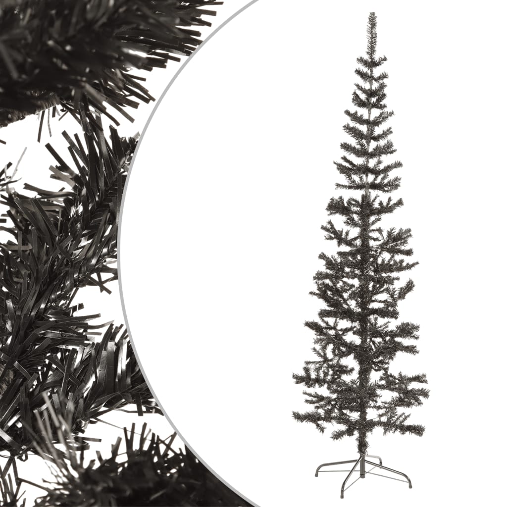 vidaXL Christmas Tree | Black | PVC, steel | 240 cm | Christmas Tree