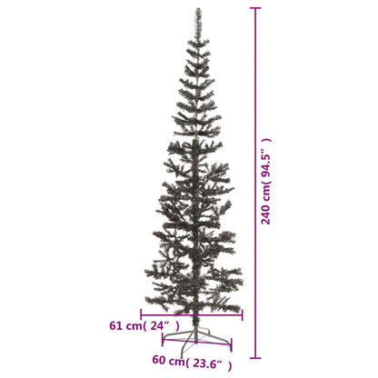 vidaXL Christmas Tree | Black | PVC, steel | 240 cm | Christmas Tree