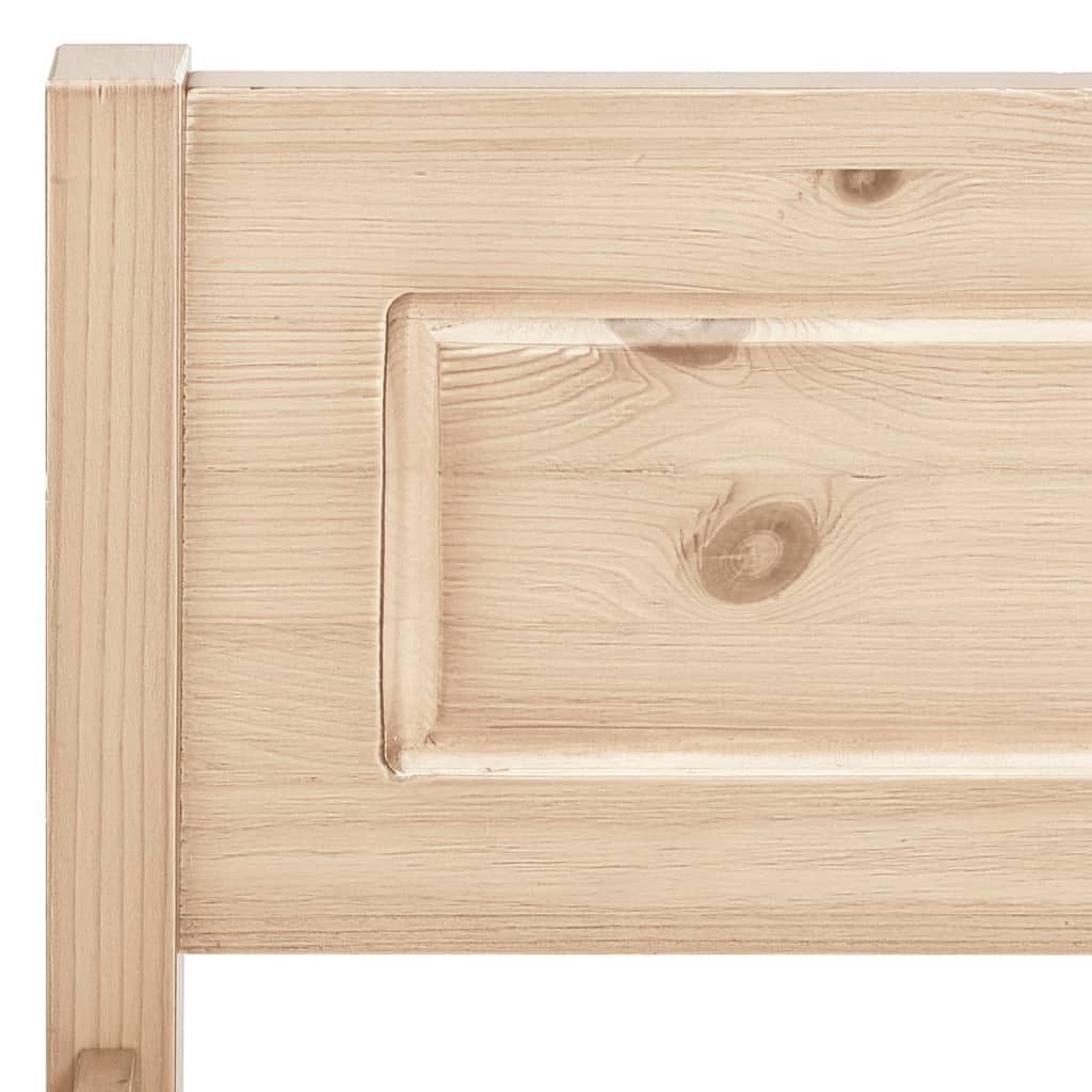 vidaXL Bed Frame | Natural Wood | Solid Pinewood, Plywood | 100x200 cm