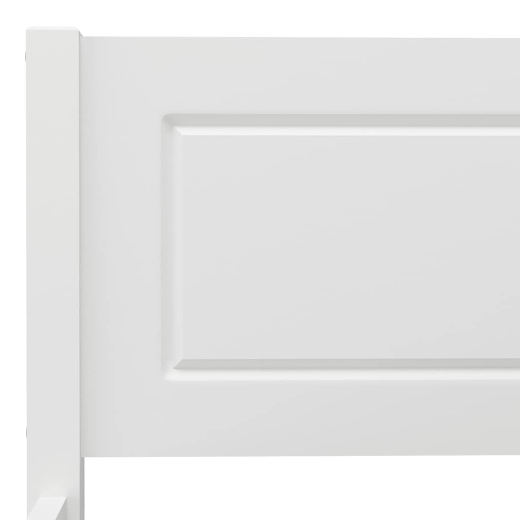 vidaXL Bed Frame without Mattress Solid Pinewood White 90x200 cm