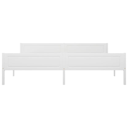 vidaXL Bed Frame without Mattress Solid Pinewood White 200x200 cm