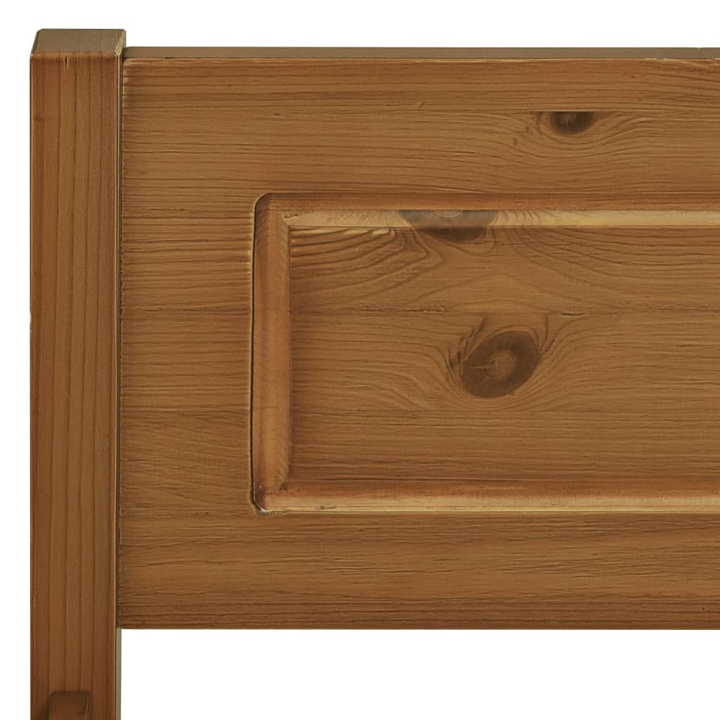 vidaXL Bed Frame | Honey brown | Solid pinewood, plywood | Double