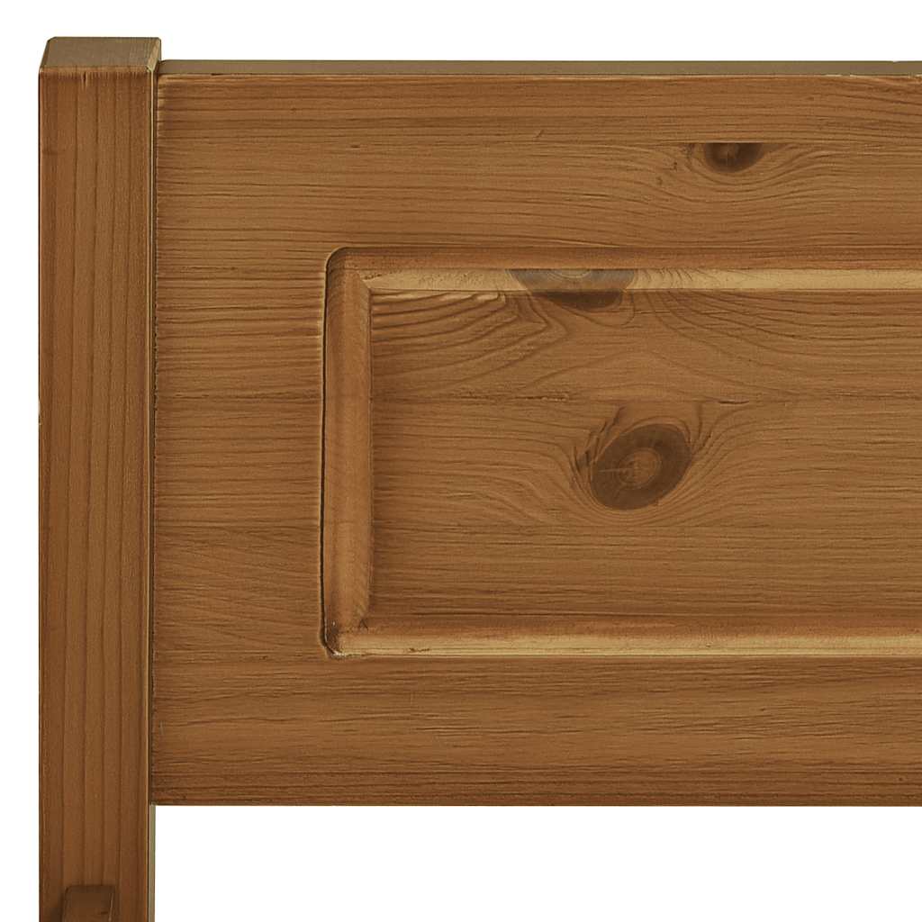 vidaXL Bed Frame | Honey brown | Solid pinewood, plywood | Double