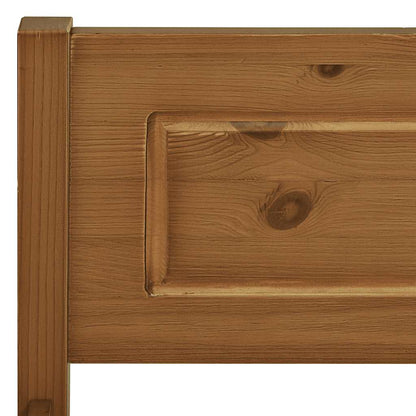 vidaXL Bed Frame | Honey brown | Solid pinewood, plywood | Double