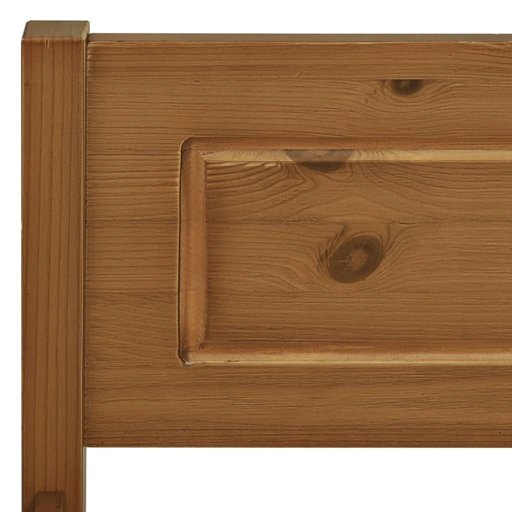 vidaXL Bed Frame | Honey Brown | Solid Pine Wood, Plywood | Double | Bed Frame