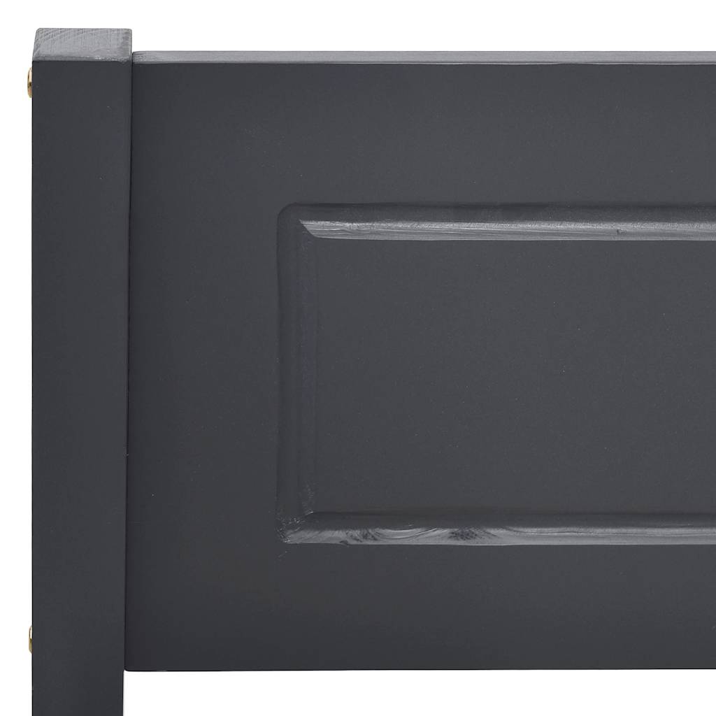 vidaXL Bed Frame | Grey | Solid pinewood, plywood | Double | Durable | Bed Frame