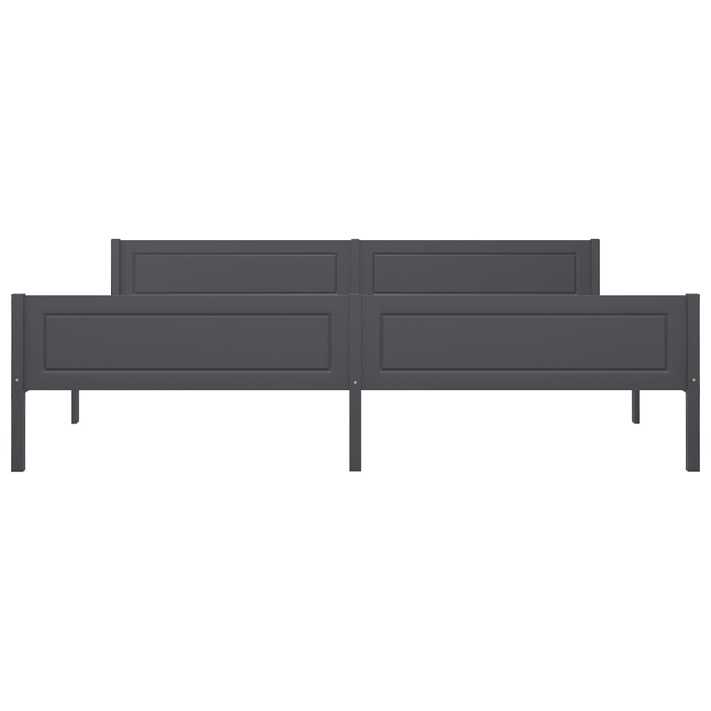 vidaXL Bed Frame without Mattress Solid Pinewood Grey 200x200 cm