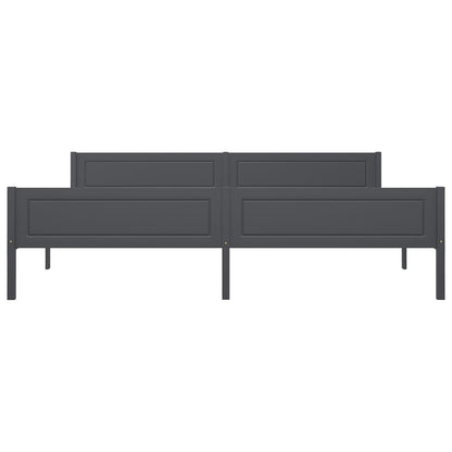 vidaXL Bed Frame without Mattress Solid Pinewood Grey 200x200 cm