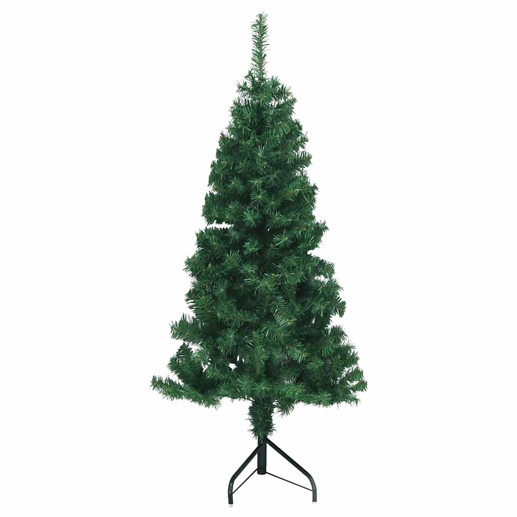 329163 vidaXL Corner Artificial Christmas Tree Green 150 cm PVC