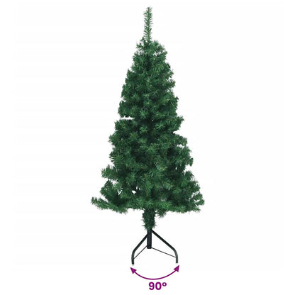 329163 vidaXL Corner Artificial Christmas Tree Green 150 cm PVC