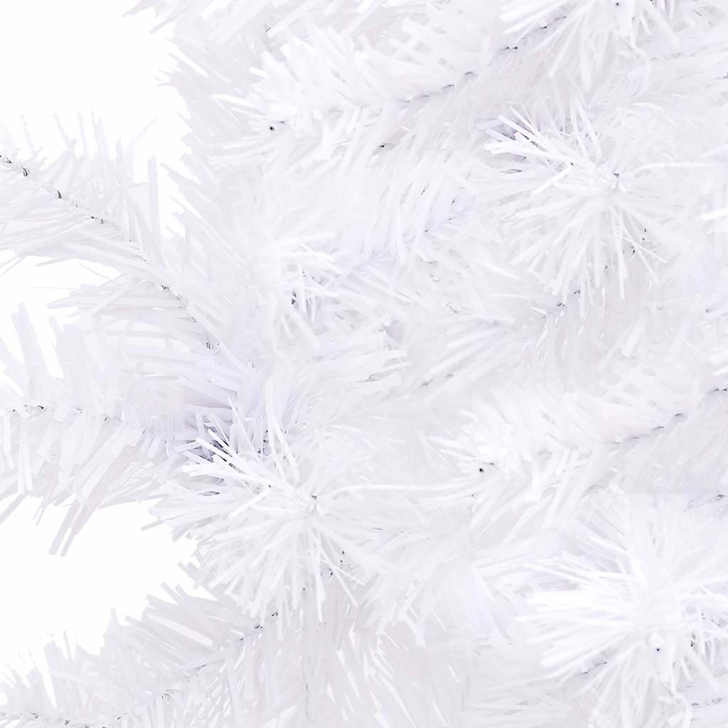 vidaXL Artificial Christmas trees PVC, Steel White