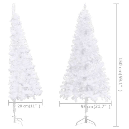 vidaXL Artificial Christmas trees PVC, Steel White
