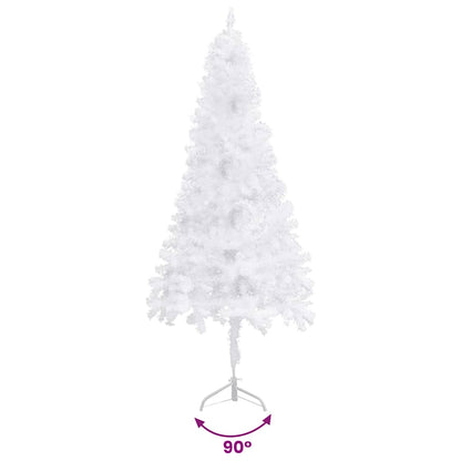 vidaXL Artificial Christmas trees PVC, Steel White