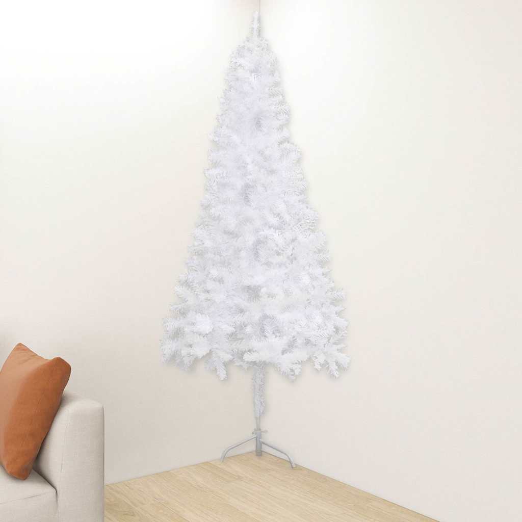 vidaXL Artificial Christmas trees PVC, Steel White