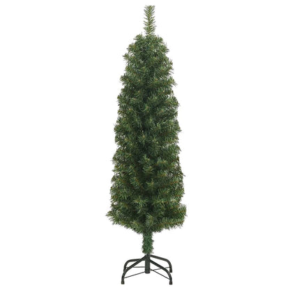 vidaXL Artificial Christmas Tree | Green | PVC, steel | Slim