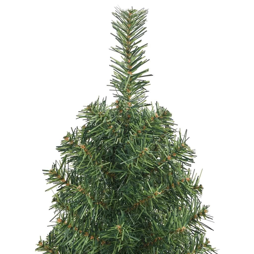 vidaXL Artificial Christmas Tree | Green | PVC, steel | Slim