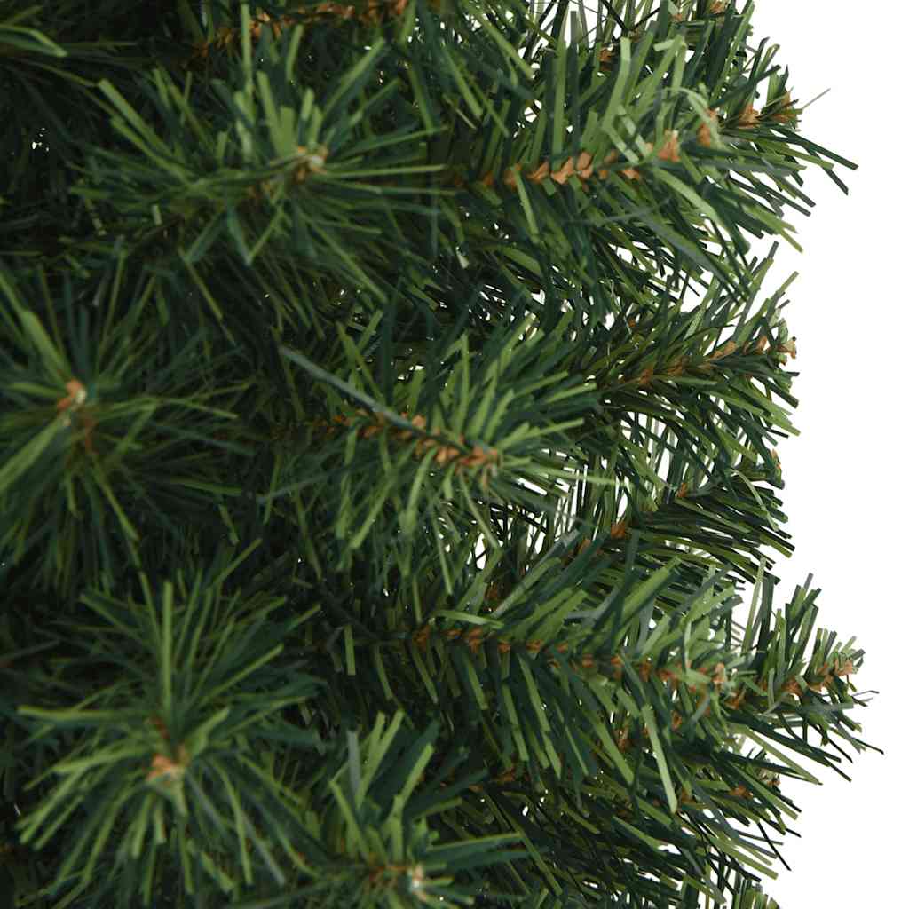 vidaXL Artificial Christmas Tree | Green | PVC, steel | Slim